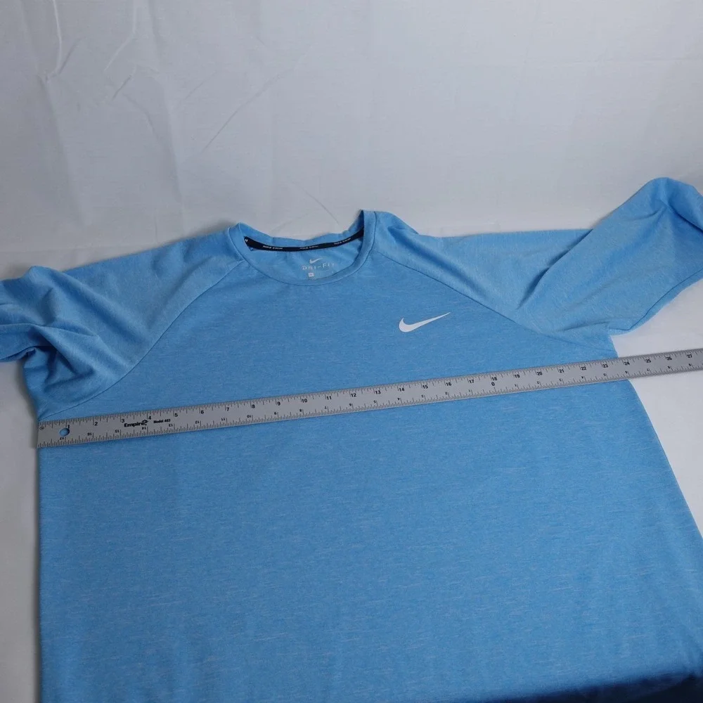 Nike Swim Dri-Fit Men's Long Sleeve Rash Guard Shirt Blue UPF 40+ Size L